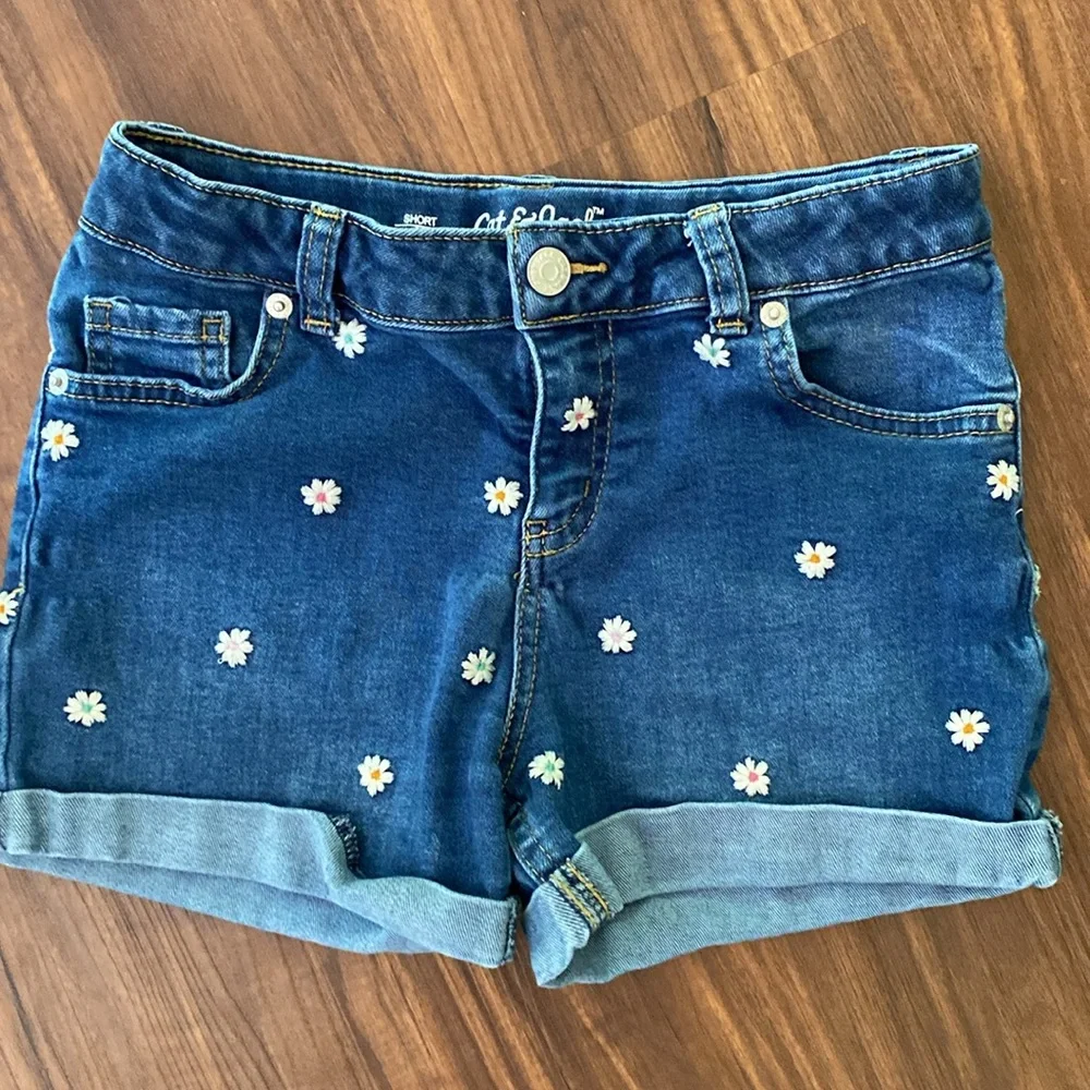 2 Pairs Cat & Jack Jean Shorts - Picture 2 of 8